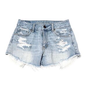 American Eagle Women’s Cutoff Distressed Denim Shorts Size 0